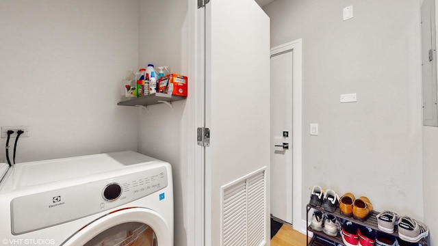 1203 W Superior St Unit 1C, Chicago, IL 60642 - washroom with washer / clothes dryer