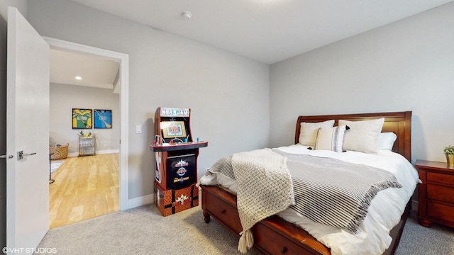 1203 W Superior St Unit 1C, Chicago, IL 60642 - carpeted bedroom with baseboards and recessed lighting