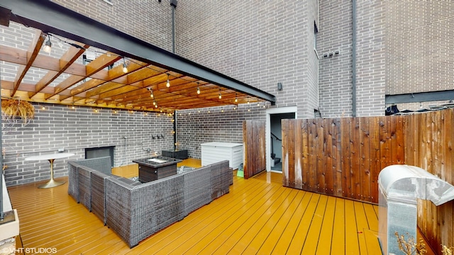 1203 W Superior St Unit 1C, Chicago, IL 60642 - wooden terrace featuring a pergola