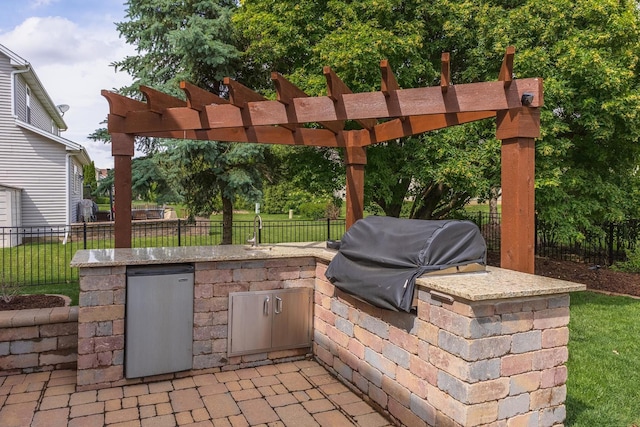 1710 Fraser Dr, Normal, IL 61761 - view of patio / terrace featuring a pergola and a sink