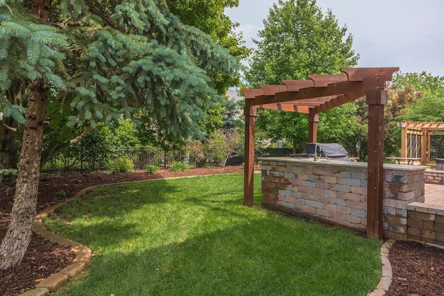 1710 Fraser Dr, Normal, IL 61761 - view of yard with area for grilling and a pergola