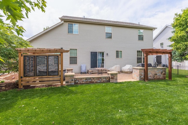 1710 Fraser Dr, Normal, IL 61761 - back of property featuring a pergola and a patio