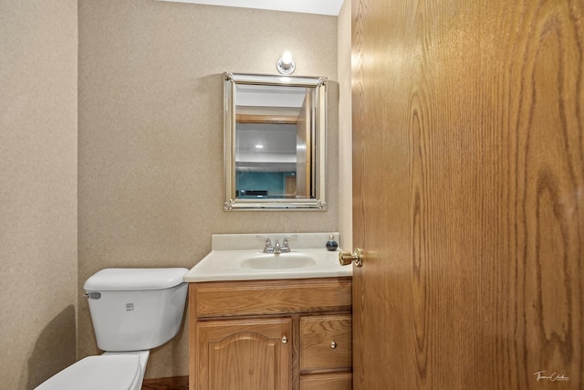 2048 Westbury Dr, Woodridge, IL 60517 - half bathroom with vanity and toilet