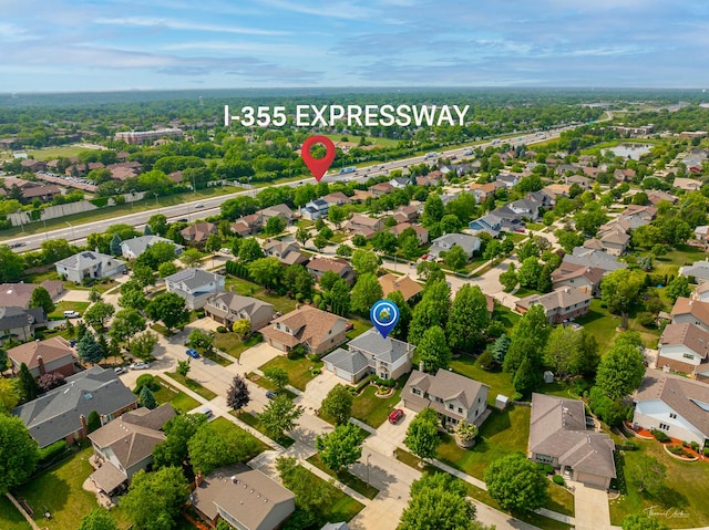 2048 Westbury Dr, Woodridge, IL 60517 - aerial perspective of suburban area