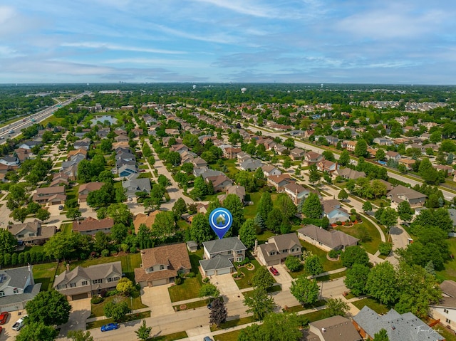2048 Westbury Dr, Woodridge, IL 60517 - aerial overview of property's location with nearby suburban area