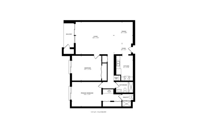805 Leicester Rd Unit B105, Elk Grove Village, IL 60007 - property floor plan