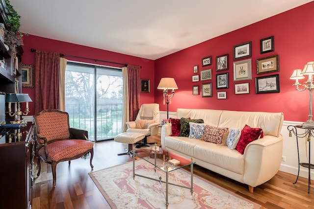 1700 Northfield Sq Unit C, Northfield, IL 60093 - living room featuring wood finished floors