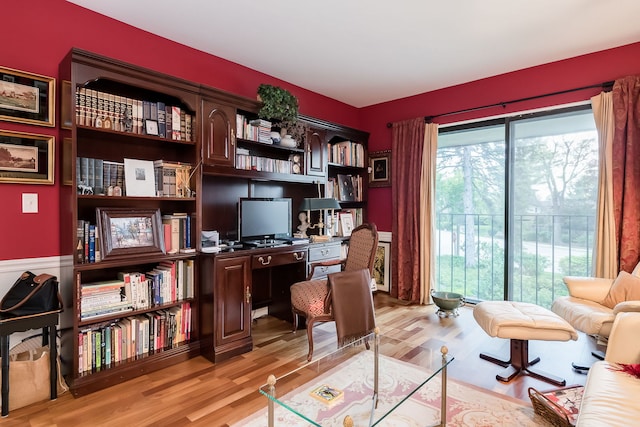 1700 Northfield Sq Unit C, Northfield, IL 60093 - home office featuring light wood finished floors