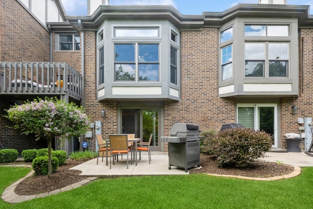 14613 Morningside Rd, Orland Park, IL 60462 - rear view of property with a patio area and brick siding