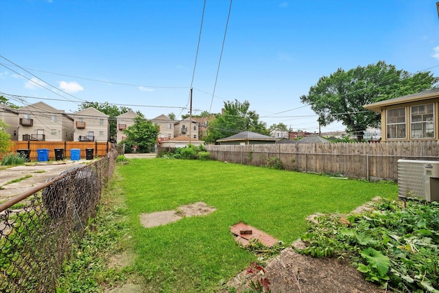 7809 S Peoria, Chicago, IL 60620 - view of yard featuring central AC and a residential view
