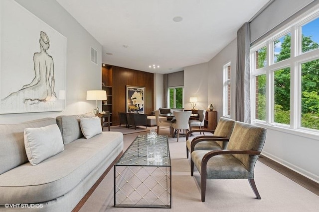 1733 S Prairie Ave, Chicago, IL 60616 - living room featuring plenty of natural light and baseboards
