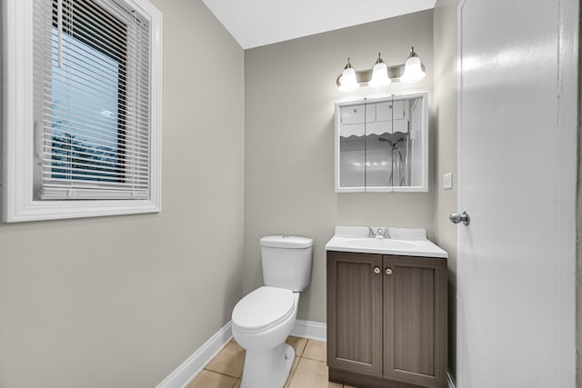 172 Nanti St, Park Forest, IL 60466 - half bath with tile patterned flooring, baseboards, toilet, and vanity
