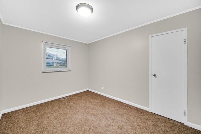 172 Nanti St, Park Forest, IL 60466 - empty room featuring carpet, crown molding, and baseboards