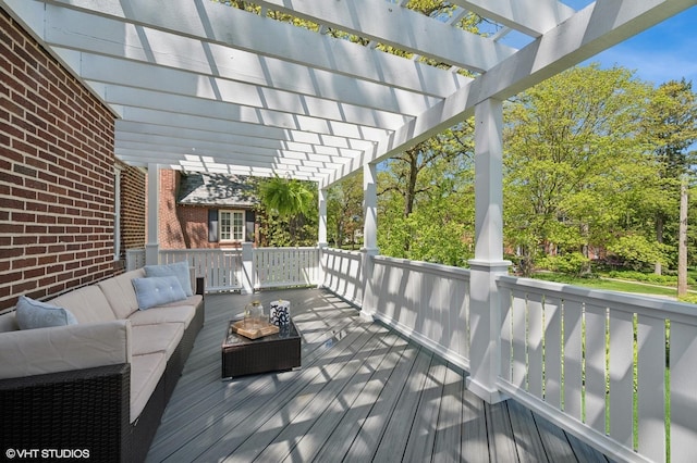 350 Elder Ln, Winnetka, IL 60093 - deck with a pergola and outdoor lounge area