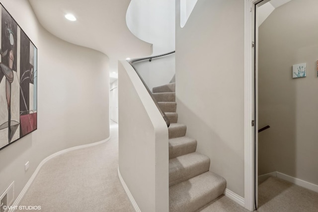 2122 N Hudson Ave, Chicago, IL 60614 - stairs featuring carpet, recessed lighting, and baseboards