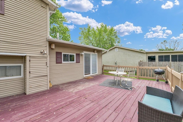 404 S Neal St, Camargo, IL 61919 - wooden deck with area for grilling