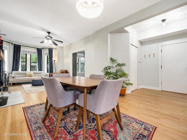 2636 N Fairfield Ave Unit 1N, Chicago, IL 60647 - dining space with light wood-style flooring and ceiling fan
