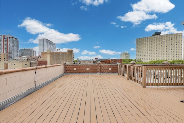 1935 S State St Unit 4, Chicago, IL 60616 - wooden terrace with a city view