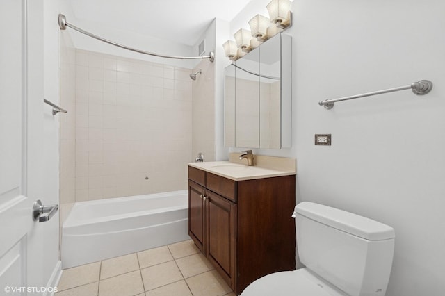 420 E Waterside Dr Unit 1103, Chicago, IL 60601 - full bath featuring tile patterned floors, toilet, vanity, and washtub / shower combination