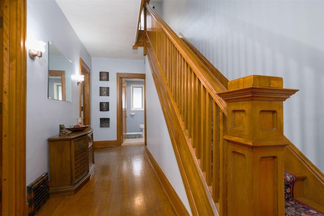 106 W Boundary St, Stanford, IL 61774 - stairs with wood finished floors and baseboards