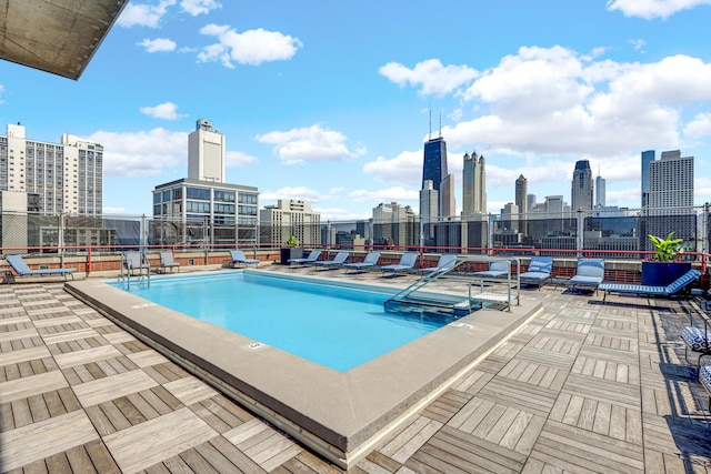 1325 N State Pkwy Unit 17C, Chicago, IL 60610 - community pool featuring a view of skyline