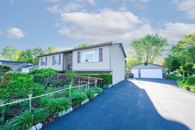 38059 N Holdridge Ave, Beach Park, IL 60087 - ranch-style house with an outdoor structure and a detached garage