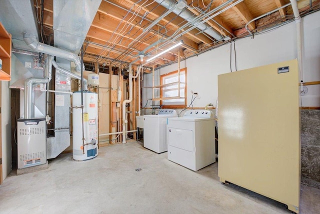 38059 N Holdridge Ave, Beach Park, IL 60087 - below grade area featuring washing machine and clothes dryer and gas water heater