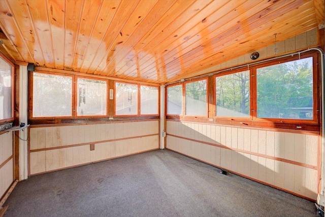 38059 N Holdridge Ave, Beach Park, IL 60087 - unfurnished sunroom featuring wooden ceiling and carpet floors
