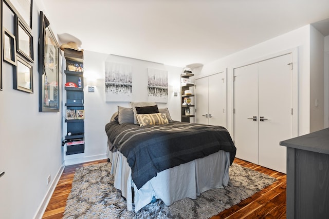 1313 N Ritchie Ct Unit 2001, Chicago, IL 60610 - bedroom with two closets and dark wood-style flooring