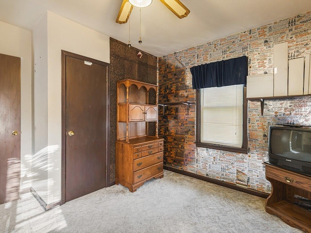 530 Fitch Rd, Rockford, IL 61109 - bedroom featuring light carpet and ceiling fan