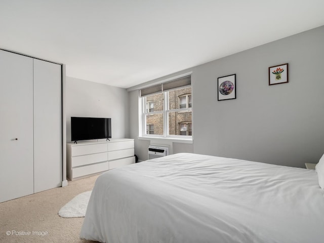 2300 N Commonwealth Ave Unit 2L, Chicago, IL 60614 - bedroom with carpet and a wall unit AC
