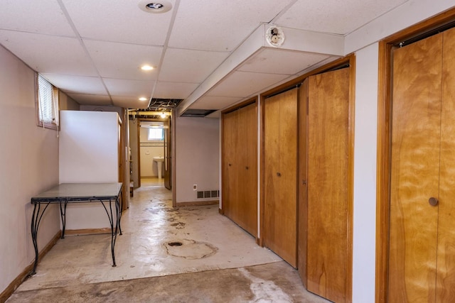 217 W Moulton St, Pontiac, IL 61764 - below grade area featuring a drop ceiling