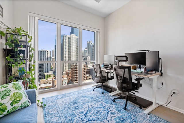 600 N Dearborn St Unit 2005, Chicago, IL 60654 - office featuring baseboards and wood finished floors