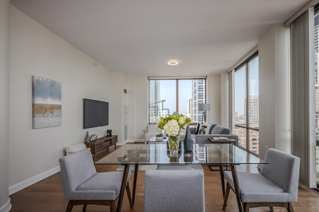 233 E 13th St Unit 2001, Chicago, IL 60605 - dining area featuring healthy amount of natural light, baseboards, and wood finished floors