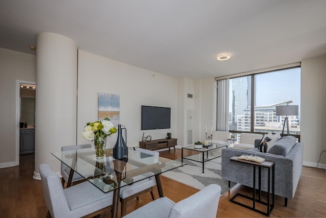 233 E 13th St Unit 2001, Chicago, IL 60605 - living room with wood finished floors and baseboards
