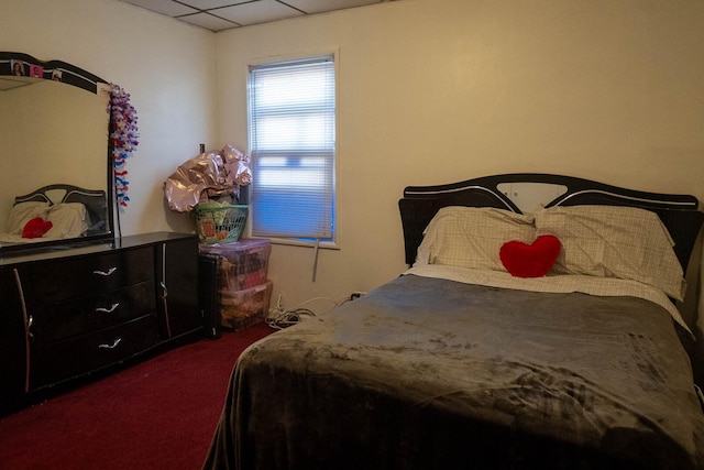 347 Manitowac St, Park Forest, IL 60466 - bedroom with dark colored carpet and a drop ceiling