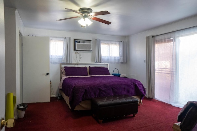 347 Manitowac St, Park Forest, IL 60466 - carpeted bedroom with a wall mounted AC and ceiling fan