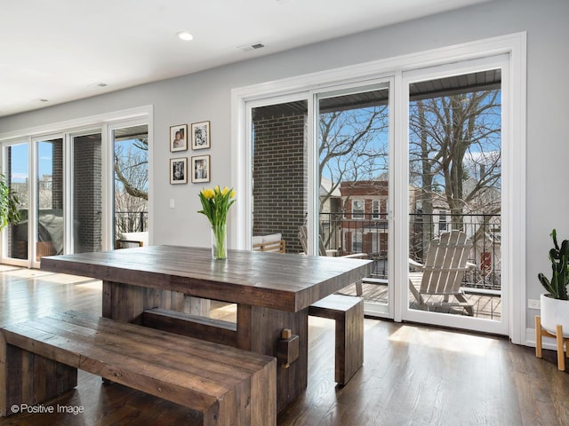 2422 W Lyndale St Unit 2, Chicago, IL 60647 - dining room with wood finished floors and recessed lighting