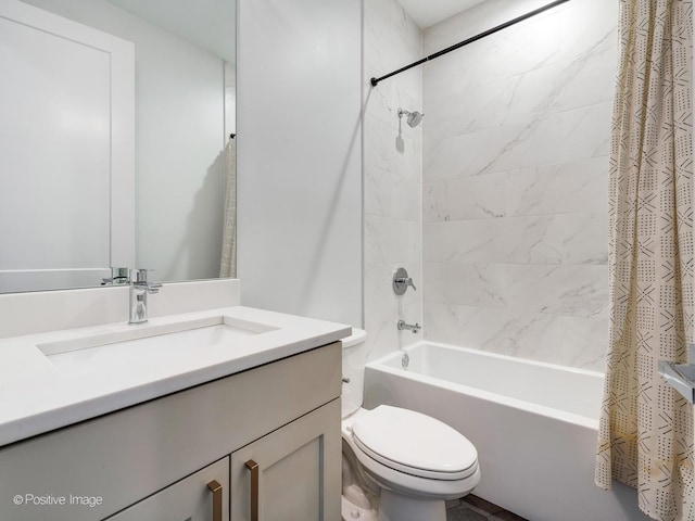 2422 W Lyndale St Unit 2, Chicago, IL 60647 - full bathroom with shower / tub combo with curtain, toilet, and vanity