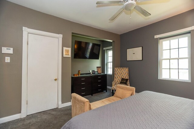 1663 W Farwell Ave, Chicago, IL 60626 - carpeted bedroom featuring baseboards and a ceiling fan