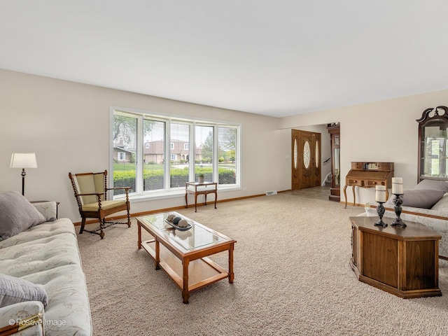7514 Nantucket Dr, Darien, IL 60561 - living area with light carpet and baseboards