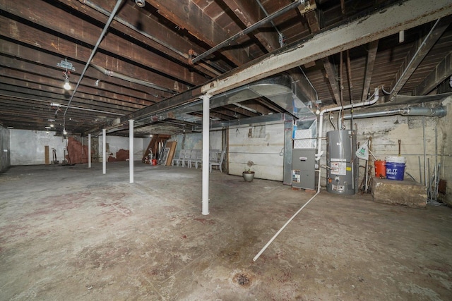10807 S Wentworth Ave, Chicago, IL 60628 - unfinished basement featuring gas water heater and heating unit