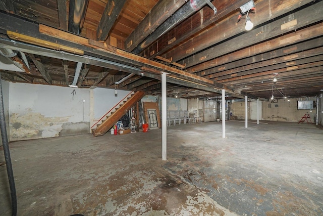 10807 S Wentworth Ave, Chicago, IL 60628 - unfinished basement featuring stairway