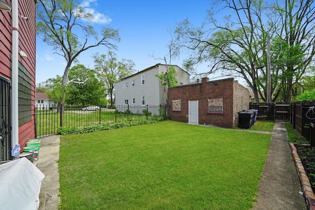 10807 S Wentworth Ave, Chicago, IL 60628 - fenced backyard with an outdoor structure