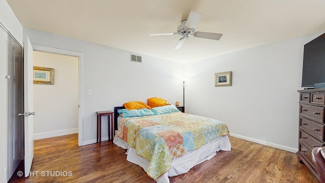 24452 W Blvd Dejohn, Naperville, IL 60564 - bedroom featuring wood finished floors, baseboards, ceiling fan, and a closet