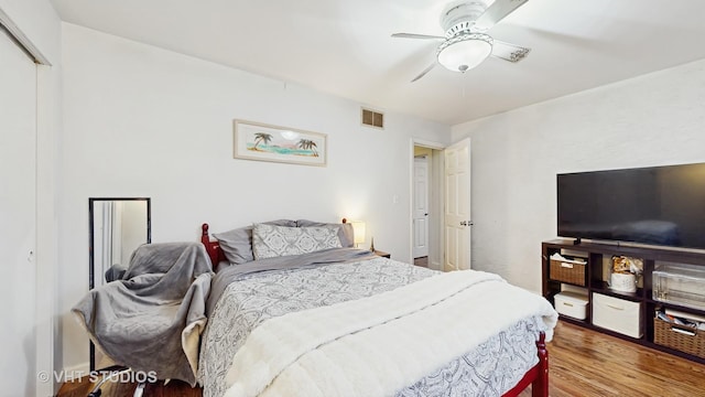 24452 W Blvd Dejohn, Naperville, IL 60564 - bedroom featuring wood finished floors and ceiling fan