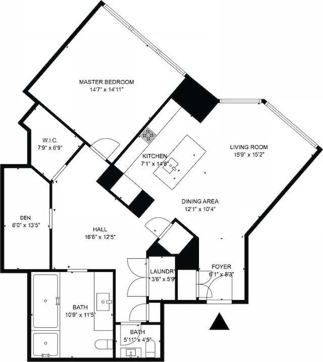 401 N Wabash Ave Unit 39G, Chicago, IL 60611 - home floor plan