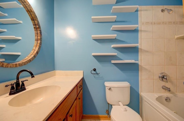 1716 Waters Edge Dr Unit 1716, Minooka, IL 60447 - bathroom featuring vanity, toilet, and shower / bath combination