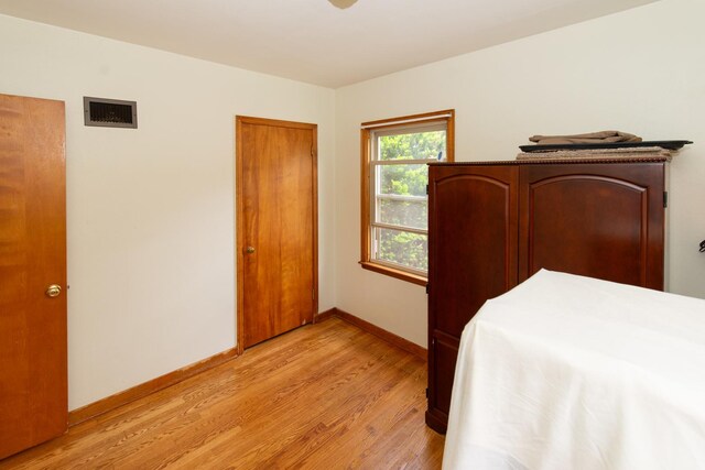 431 Griswold St, Elgin, IL 60123 - bedroom with light wood finished floors, baseboards, and a closet