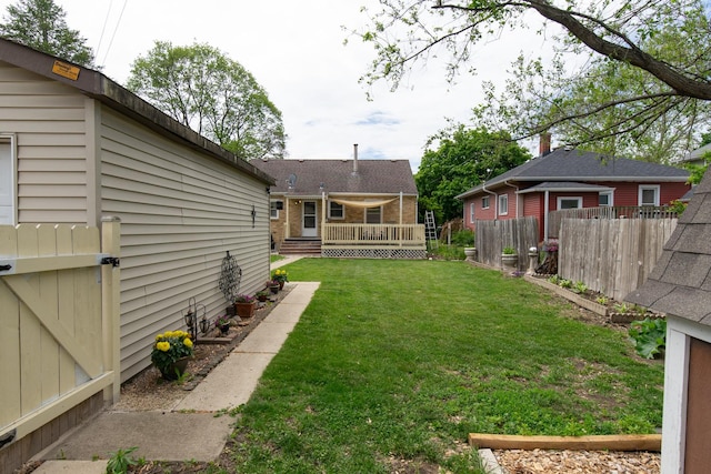 431 Griswold St, Elgin, IL 60123 - view of yard featuring a wooden deck